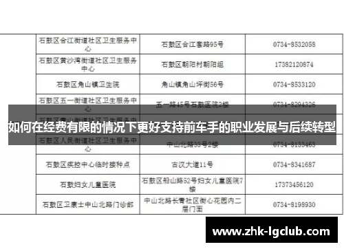 如何在经费有限的情况下更好支持前车手的职业发展与后续转型