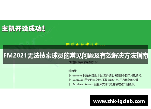FM2021无法搜索球员的常见问题及有效解决方法指南